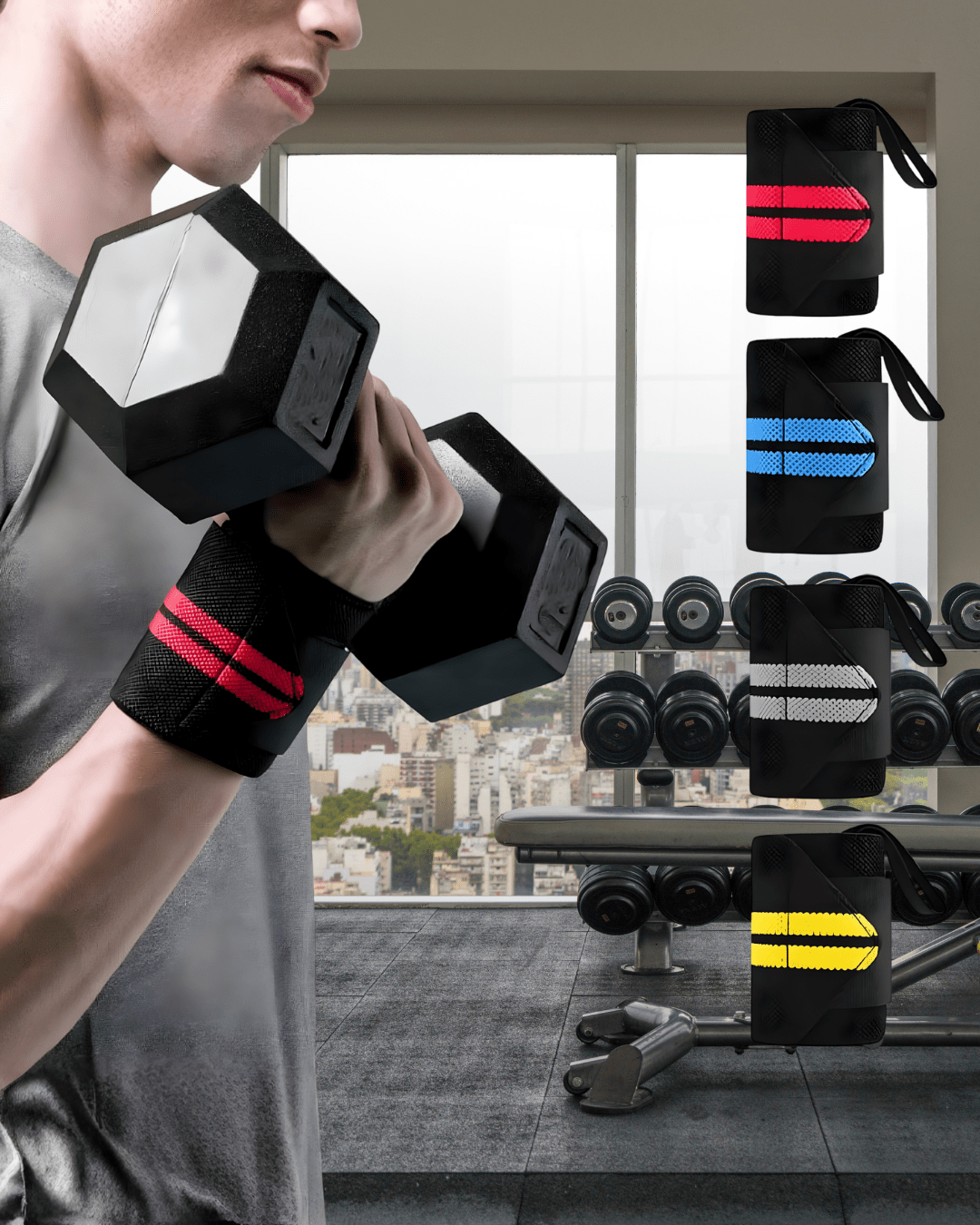 Muñequera Deportiva Unisex Musculación Y Entrenamiento