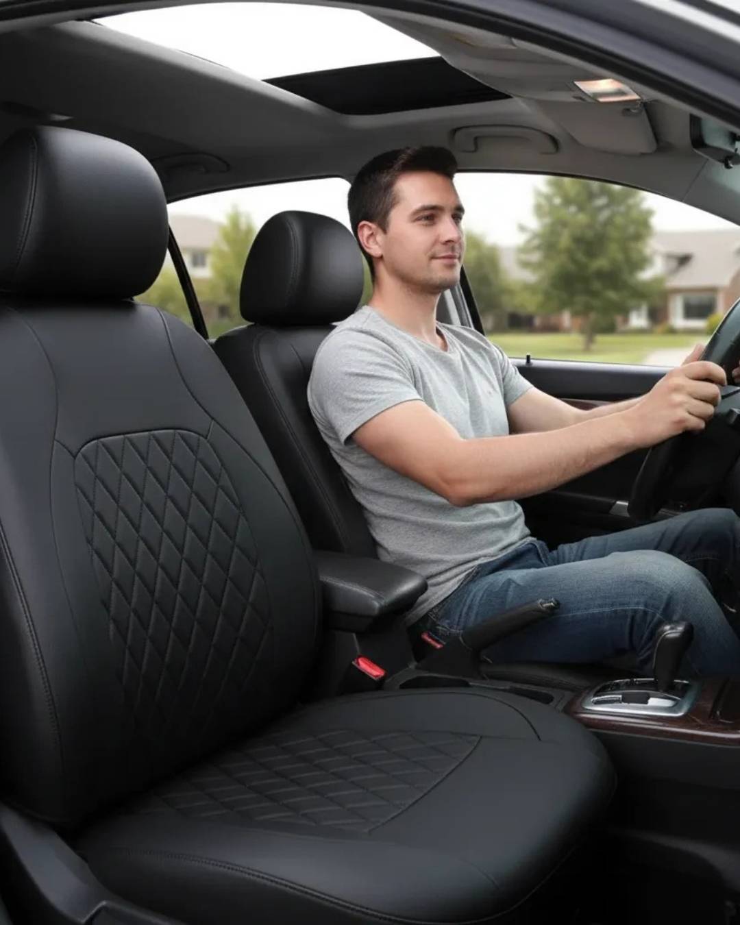 Funda Cubre Asiento Eco Cuero Universal Autos Y Camionetas