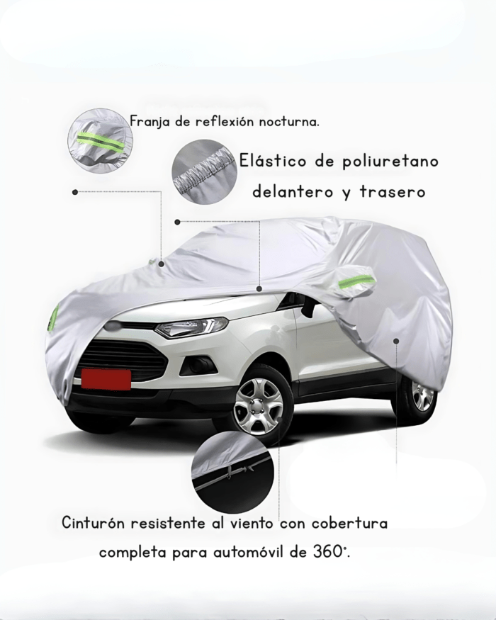 Funda Impermeable Para Auto Light UV Crazy Fitness - Imagen 3