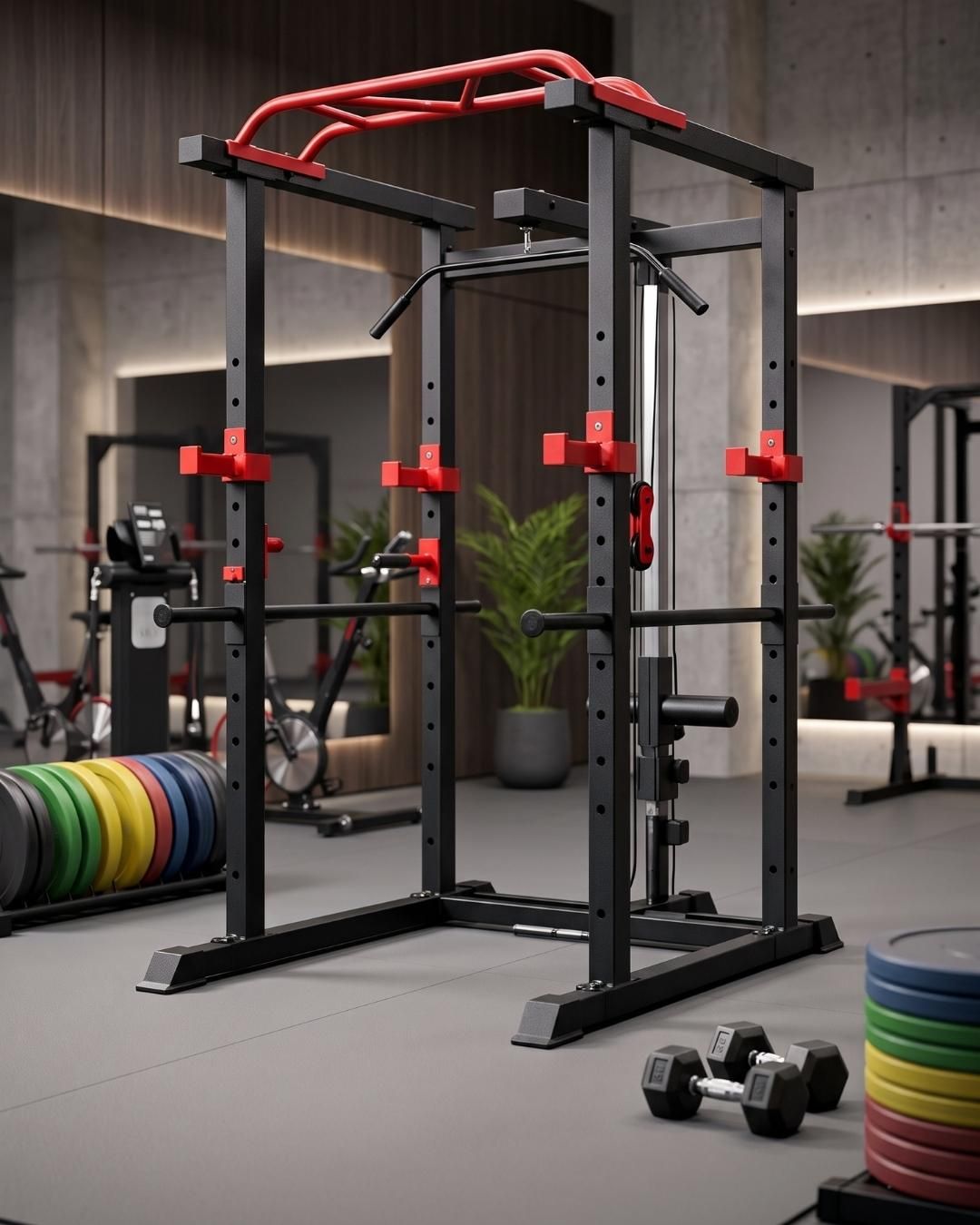 Soporte Squat Rack Multifunción Para Pesas - Crazy Fitness