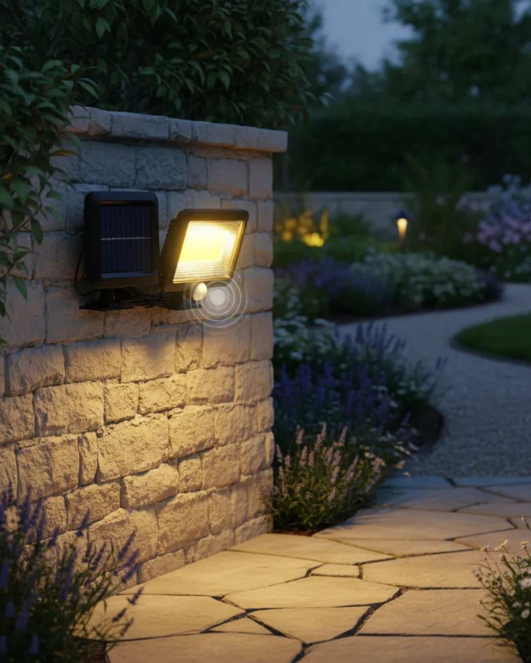 Luz Exterior Foco Solar 100w Led COB Con Base
