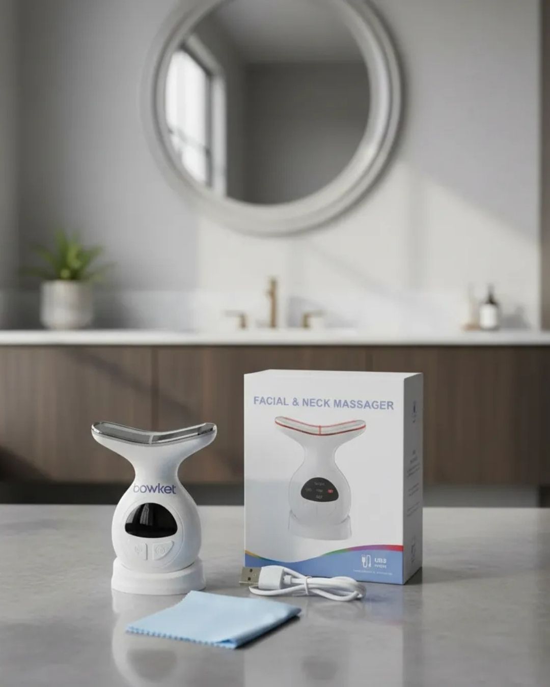 Masajeador Facial LED Calor Y Microcorriente