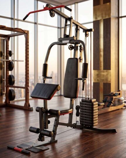 Multigimnasio para casa negro y rojo