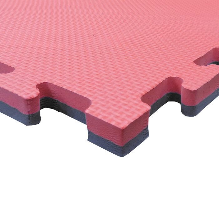 Tatami encastrable negro y rojo de 2 cm