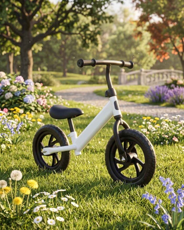 Bicicleta de equilibrio sin pedales infantil blanco