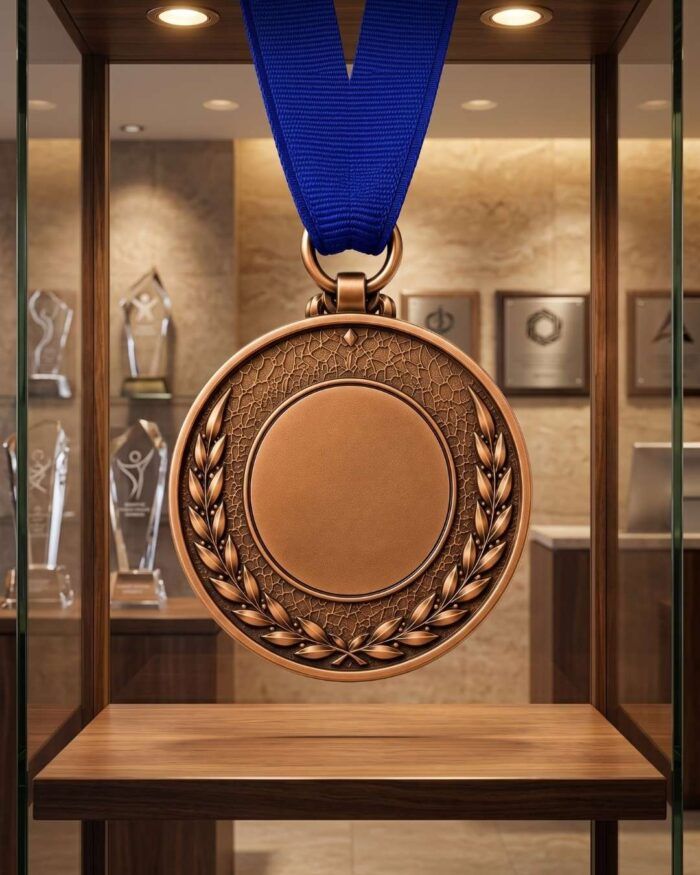 Medalla de 5 cm color bronce
