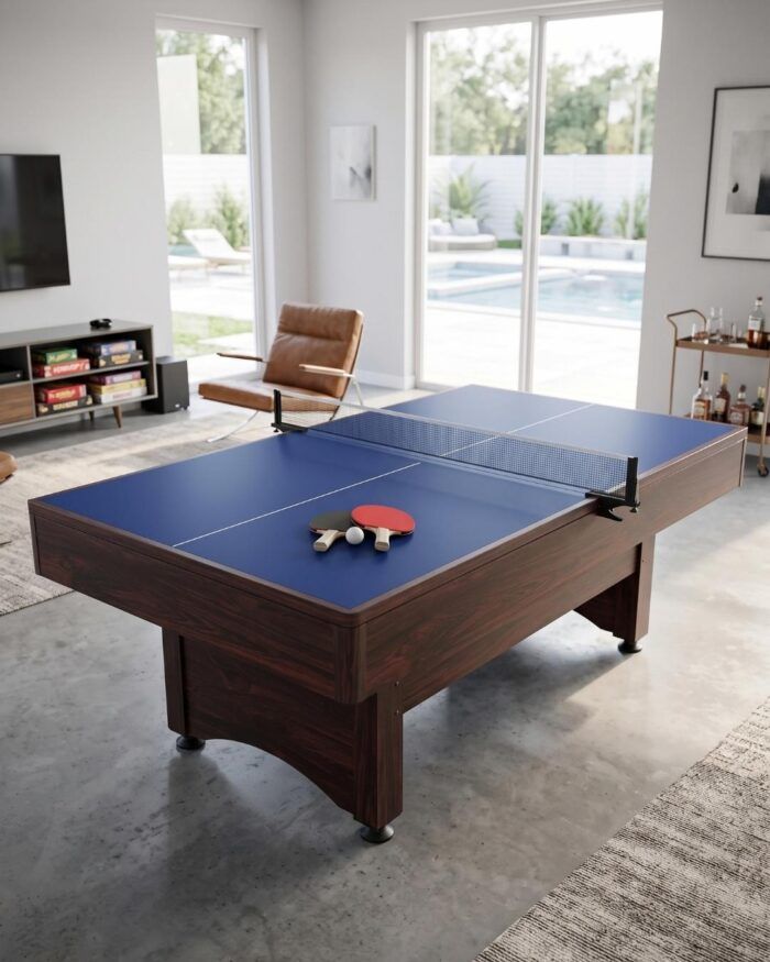 Mesa de Pool y Ping Pong 2 en 1 con Kit Completo de Accesorios - Imagen 4