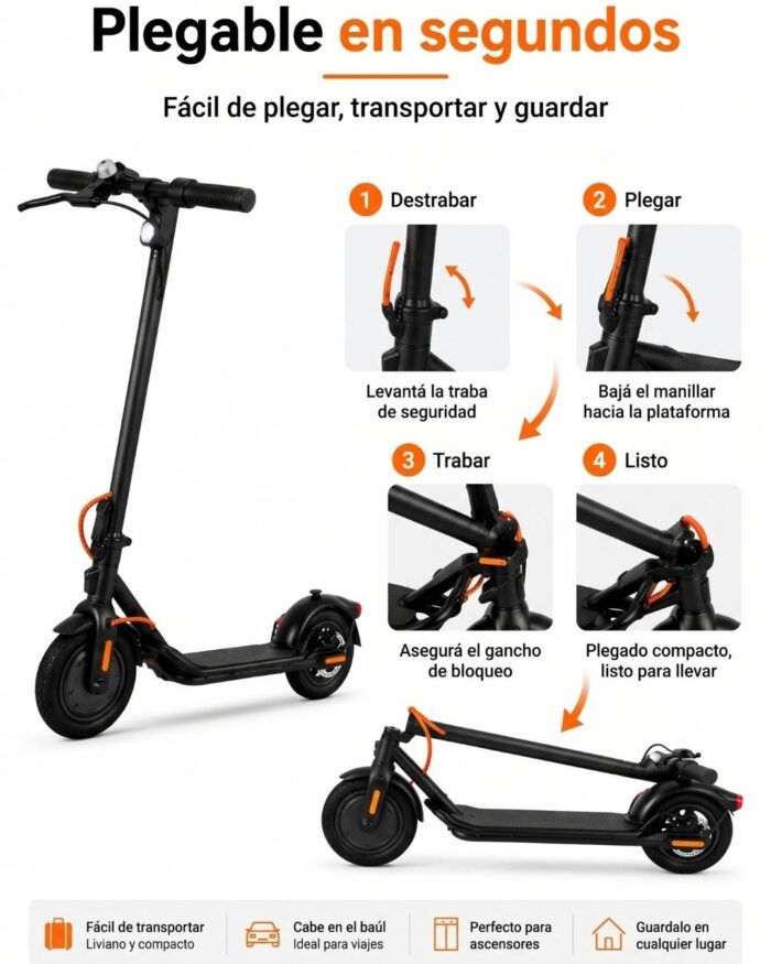 Pasos para plegarlo en segundos