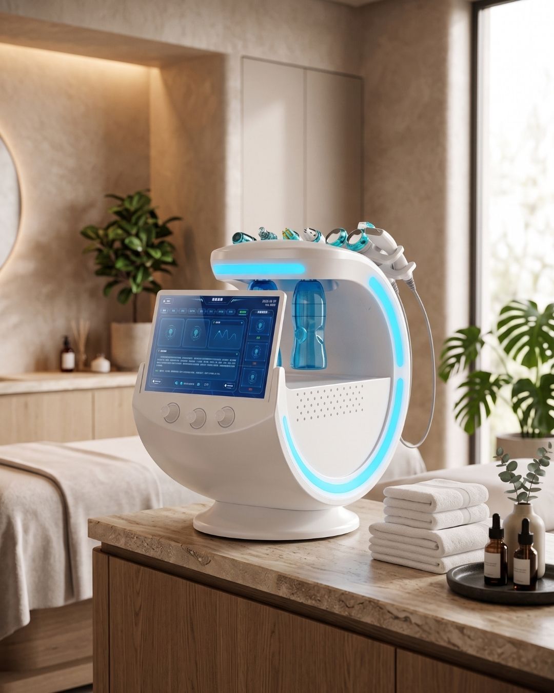 Hidrodermoabrasión facial 7 en 1 Smart Ice Blue en salón de estética
