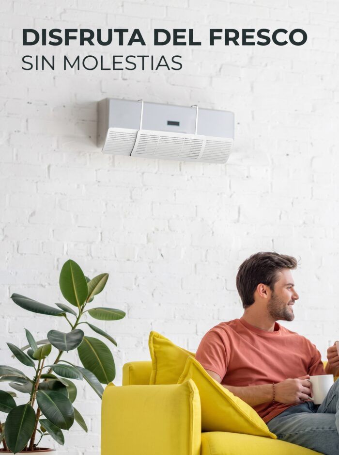 Deflector para aire acondicionado split en el living
