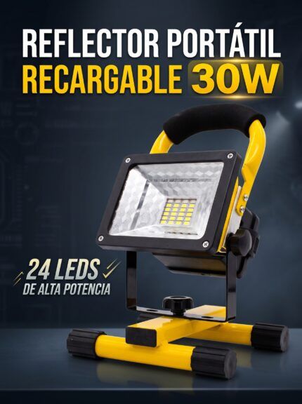 Foco led recargable 30W con 24 LEDs