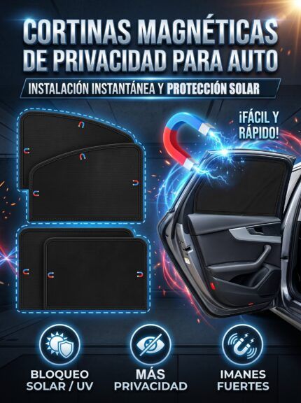 Parasoles magnéticos con instalación instantánea y protección solar