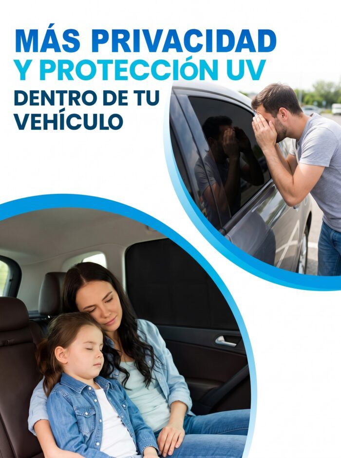 Parasoles magnéticos que dan más privacidad dentro del auto