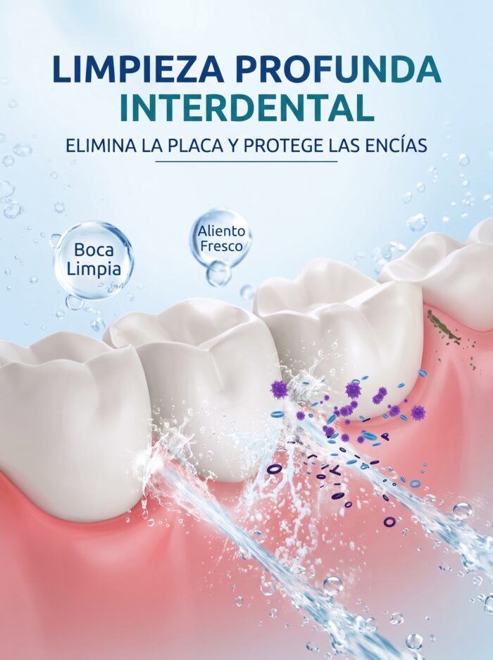Irrigador oral inalámbrico en uso