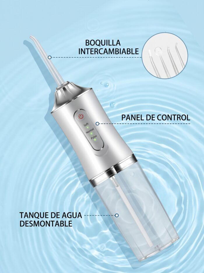 Irrigador oral inalámbrico con panel de control
