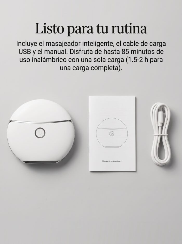 Contenido: equipo, cable de carga USB y manual