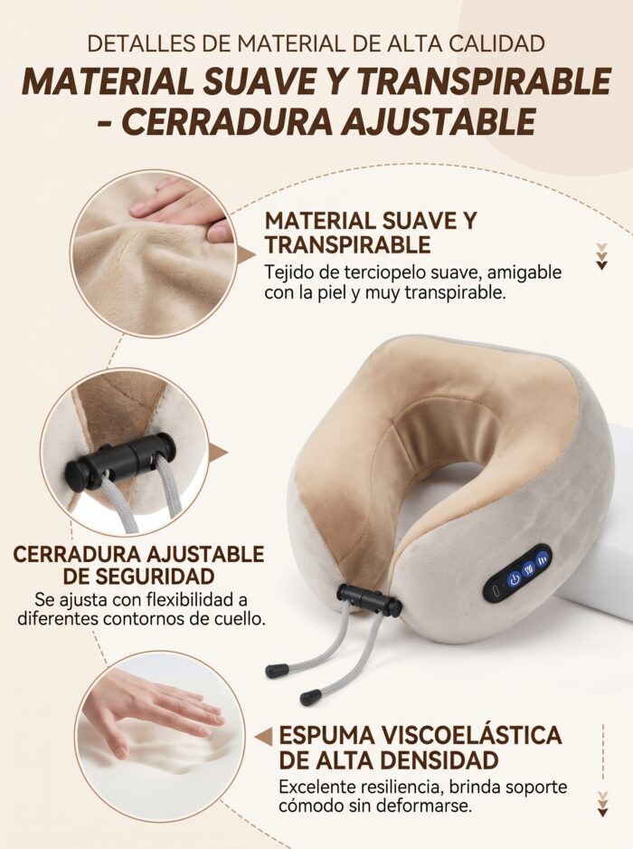 Almohada cervical con calor y material suave