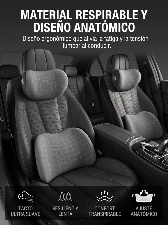Set almohada de cuello y cojín lumbar