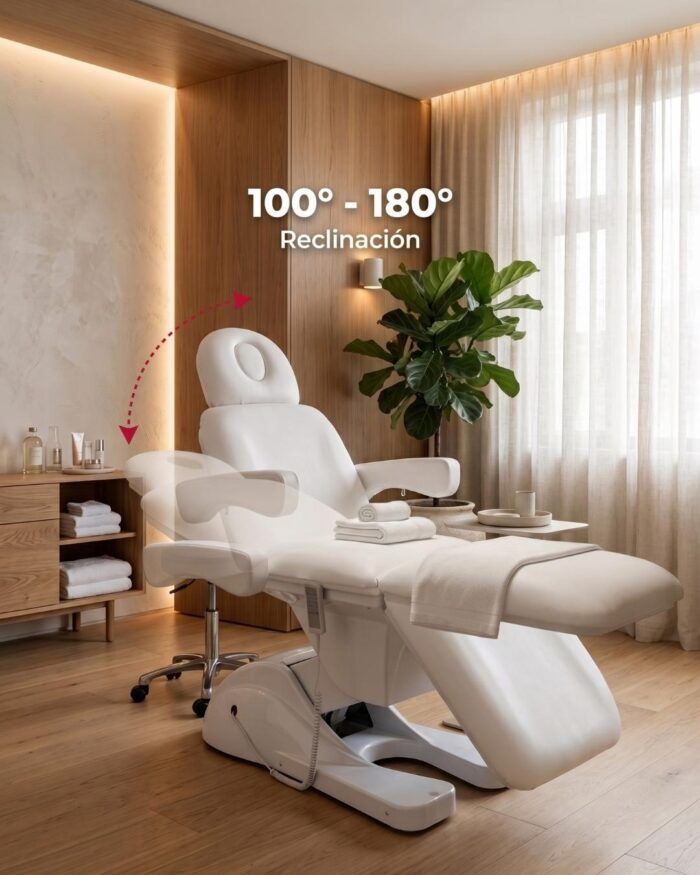 Respaldo reclinable de 100 a 180 grados hasta quedar horizontal