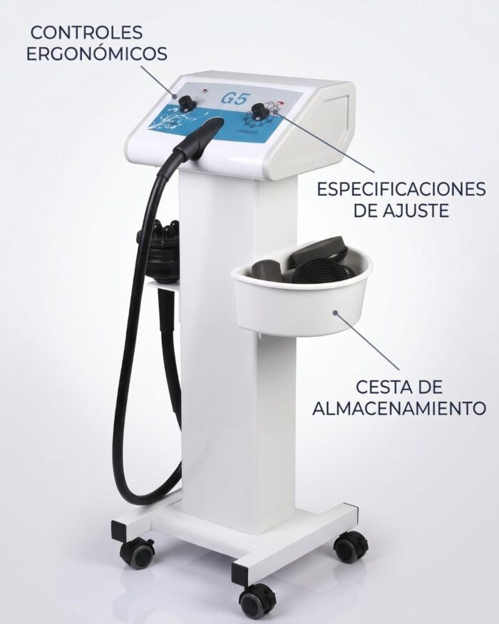 Controles ergonómicos y cesta de almacenamiento