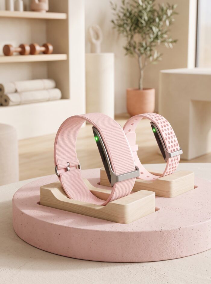 Pulsera inteligente fitness sin pantalla color rosa