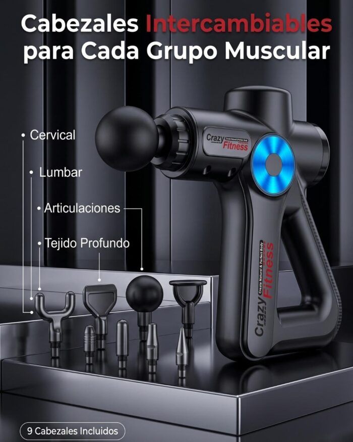 Nueve cabezales intercambiables para cada zona